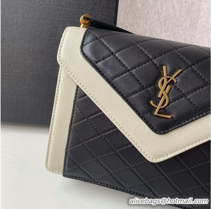 Promotional Yves Saint Laurent GABY MINI SATCHEL IN QUILTED LAMBSKIN 6855741 black&white