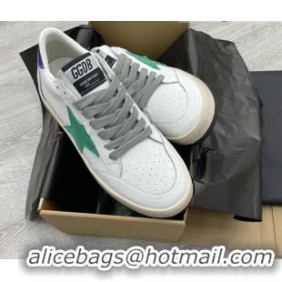 Sophisticated Golden Goose GGDB Ball Star Sneakers White/Green/Blue 052149