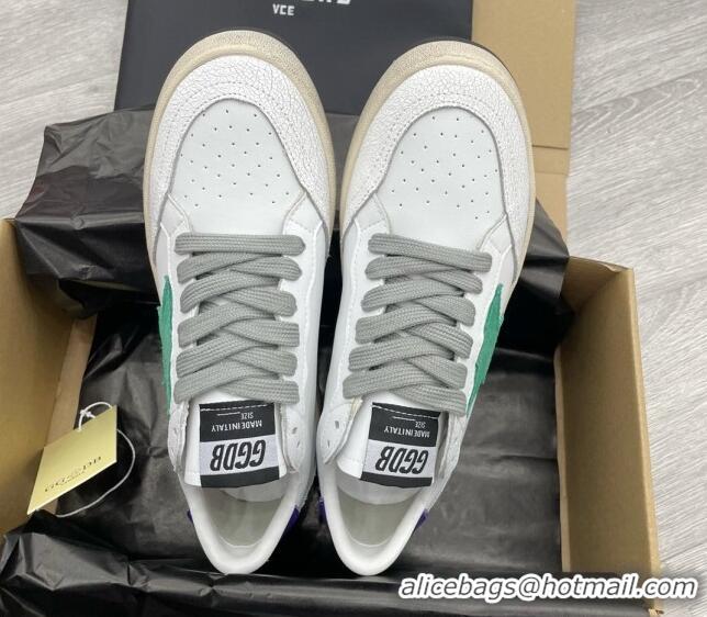 Sophisticated Golden Goose GGDB Ball Star Sneakers White/Green/Blue 052149