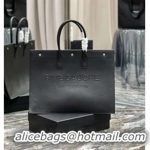 Buy Discount Yves Saint Laurent Calf leather shopping bag Y677481 black