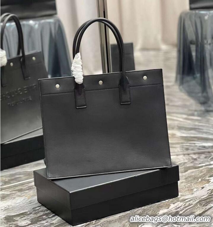 Buy Discount Yves Saint Laurent Calf leather shopping bag Y677481 black