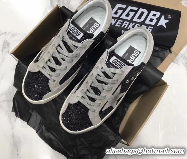 Top Design Golden Goose GGDB Glitter Super-Star Sneakers Black/Grey 052155