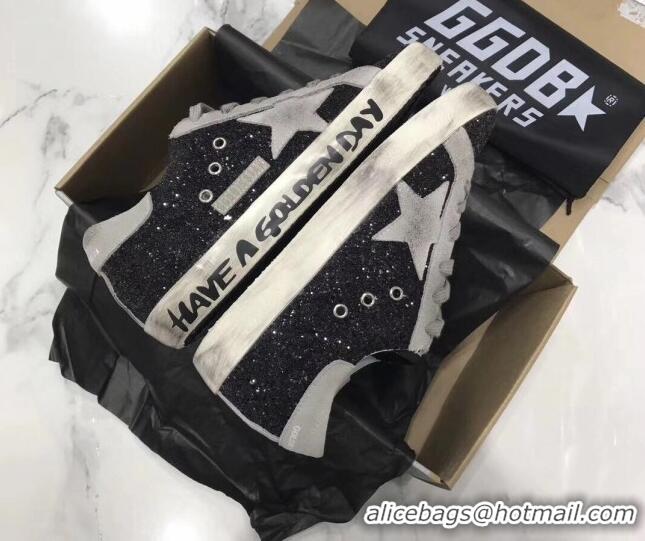 Top Design Golden Goose GGDB Glitter Super-Star Sneakers Black/Grey 052155