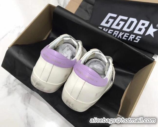 Hot Style Golden Goose GGDB Glitter Super-Star Sneakers White/Purple 052156