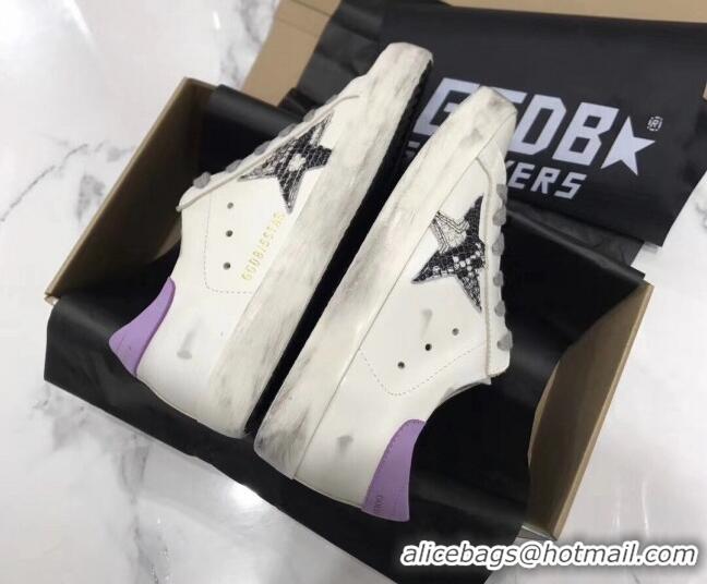 Hot Style Golden Goose GGDB Glitter Super-Star Sneakers White/Purple 052156