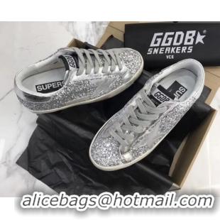 Lower Price Golden Goose GGDB Glitter Super-Star Sneakers Silver 052159