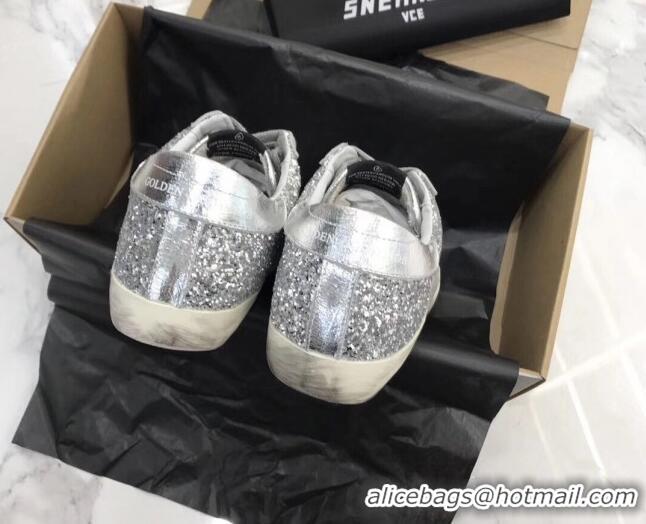 Lower Price Golden Goose GGDB Glitter Super-Star Sneakers Silver 052159