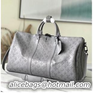 Luxury Cheap Louis Vuitton KEEPALL 50B M46117 Anthracite gray