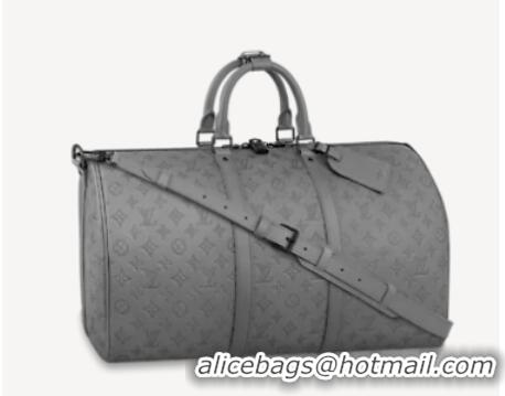 Luxury Cheap Louis Vuitton KEEPALL 50B M46117 Anthracite gray