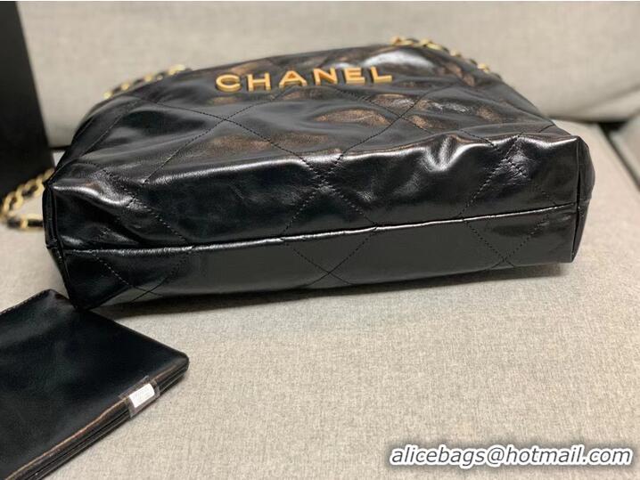 Famous Brand Chanel Calf leather shopping bag AS3261 black