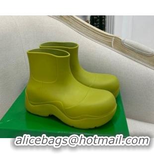 Sumptuous Bottega Veneta BV PUDDLE Rubber Ankle Boots Kiwi Green 2051915