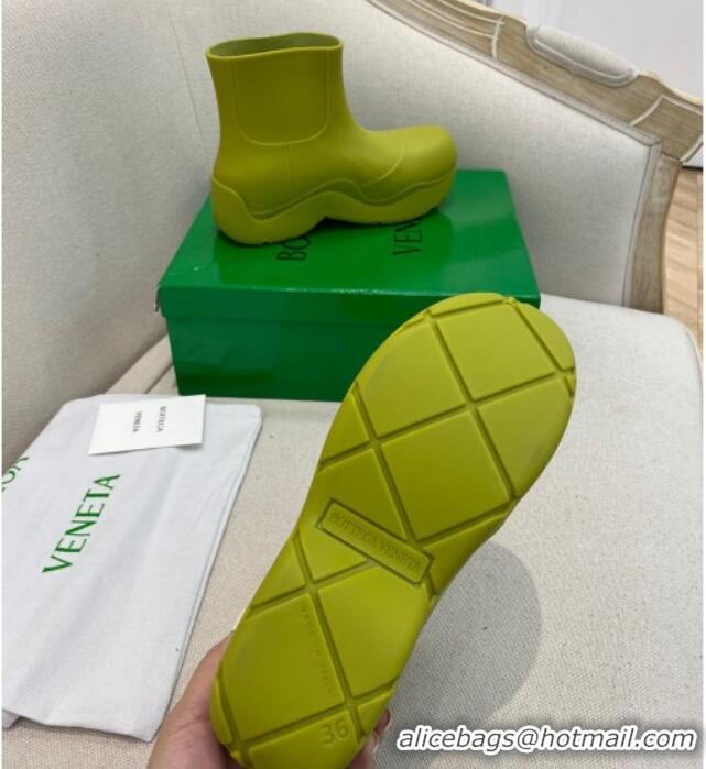 Sumptuous Bottega Veneta BV PUDDLE Rubber Ankle Boots Kiwi Green 2051915