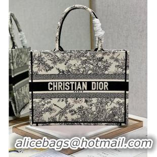 Top Quality DIOR BOOK TOTE BAG DRAGONFLY DE JOUY M1286Z Black