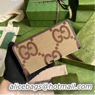 Buy Inexpensive Gucci Zip around wallet with Interlocking G 699316 brown