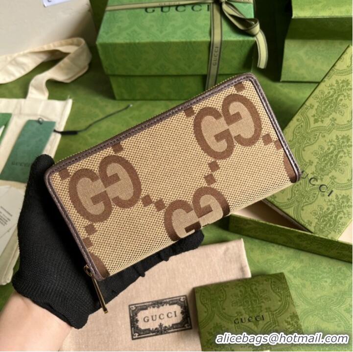 Buy Inexpensive Gucci Zip around wallet with Interlocking G 699316 brown