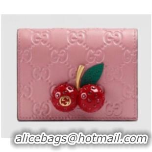 Top Quality Gucci Wallet Cherry GG23051 pink