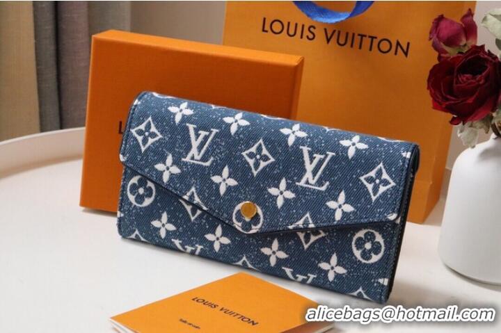 Popular Style Louis Vuitton SARAH WALLET M81183 Navy Blue