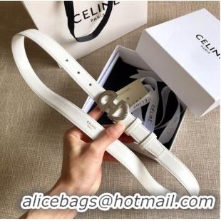 Well Crafted Celine Belt 25MM CEB00018 White Silver