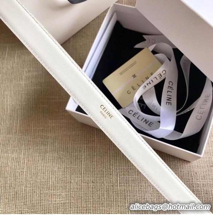 Well Crafted Celine Belt 25MM CEB00018 White Silver