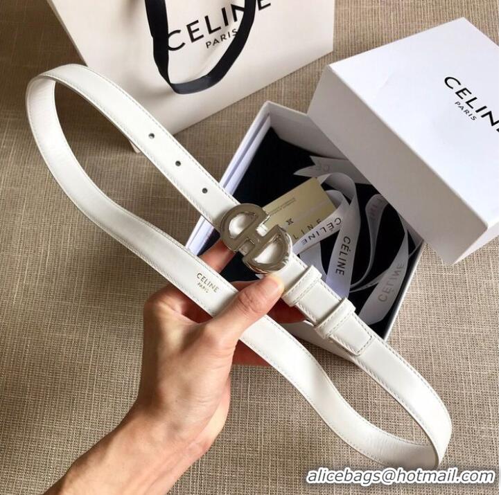 Well Crafted Celine Belt 25MM CEB00018 White Silver