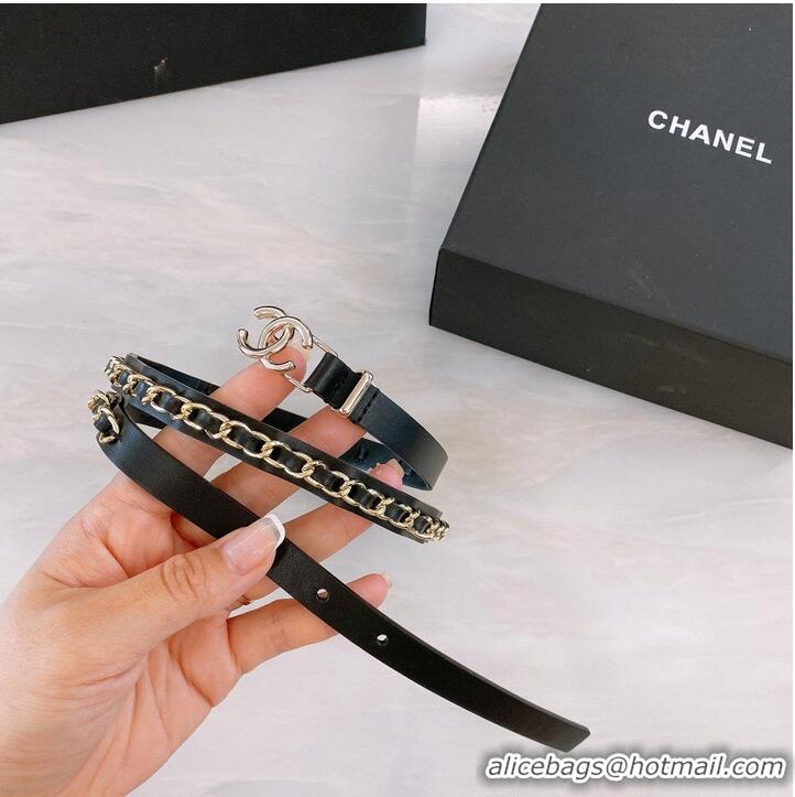 ​Stylish Inexpensive Chanel Belt 15MM CHB00001 Black