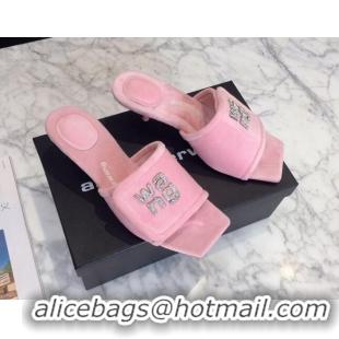 Perfect Alexander Wang Mink Fur Slide Sandals 5cm Pink 111938