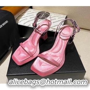 Fashion Alexander Wang Silk Heel Sandals 10cm Pink 121301