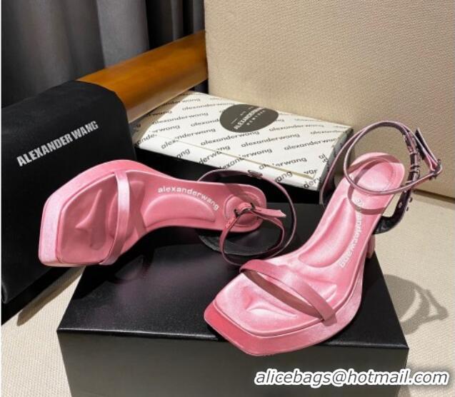 Fashion Alexander Wang Silk Heel Sandals 10cm Pink 121301