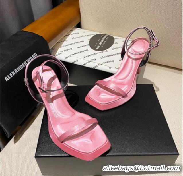 Fashion Alexander Wang Silk Heel Sandals 10cm Pink 121301