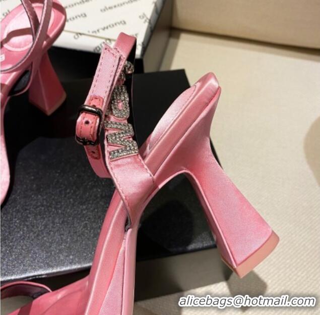 Fashion Alexander Wang Silk Heel Sandals 10cm Pink 121301