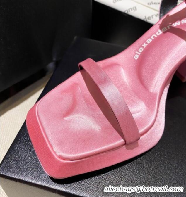 Fashion Alexander Wang Silk Heel Sandals 10cm Pink 121301