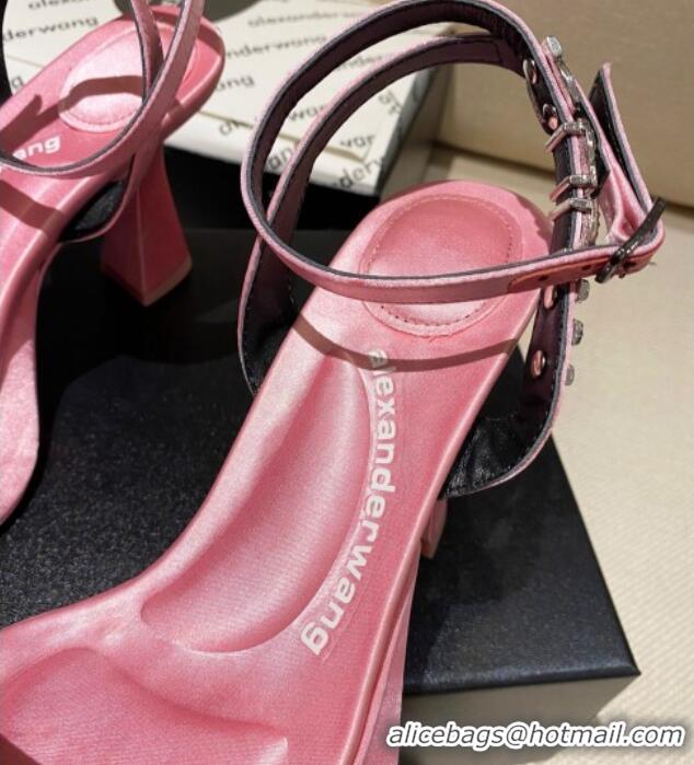 Fashion Alexander Wang Silk Heel Sandals 10cm Pink 121301