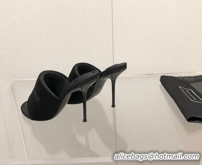 Pretty Style Alexander Wang High Heel Slide Sandals 10.5cm Black 0216100