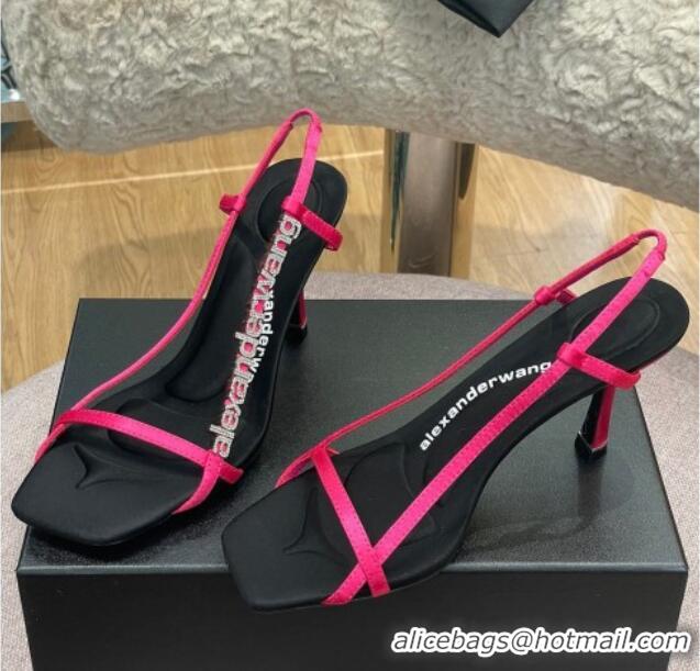 Sophisticated Alexander Wang Satin Strap High Heel Sandals 9.5cm Pink 021956