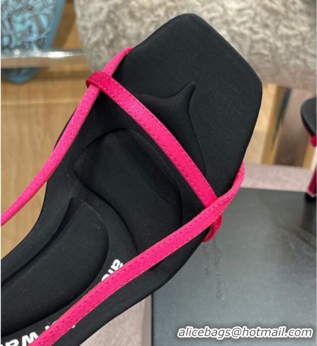 Sophisticated Alexander Wang Satin Strap High Heel Sandals 9.5cm Pink 021956