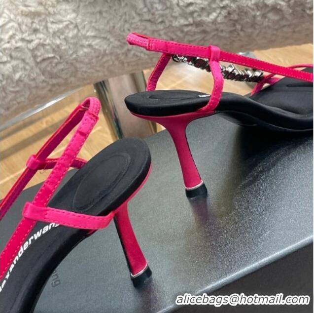 Sophisticated Alexander Wang Satin Strap High Heel Sandals 9.5cm Pink 021956