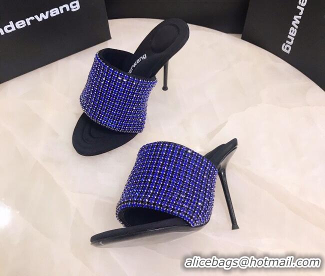 Good Product Alexander Wang Crystal Slide Sandals 10.5cm Blue 031901