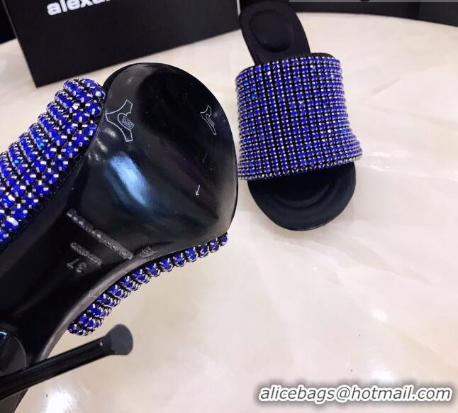 Good Product Alexander Wang Crystal Slide Sandals 10.5cm Blue 031901