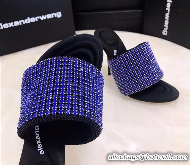 Good Product Alexander Wang Crystal Slide Sandals 10.5cm Blue 031901