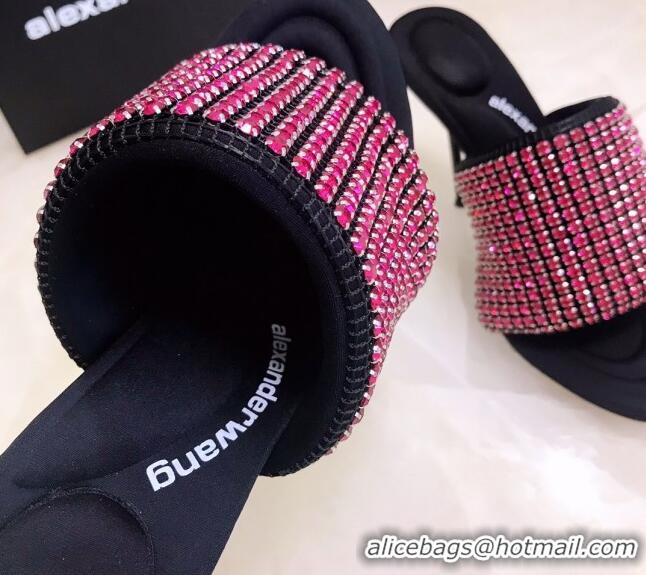 Grade Quality Alexander Wang Crystal Slide Sandals 10.5cm Pink 031902