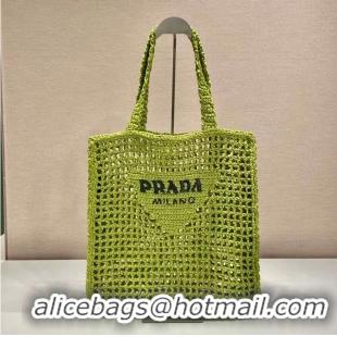 Modern Classic Prada Raffia tote bag 1CH393 Green