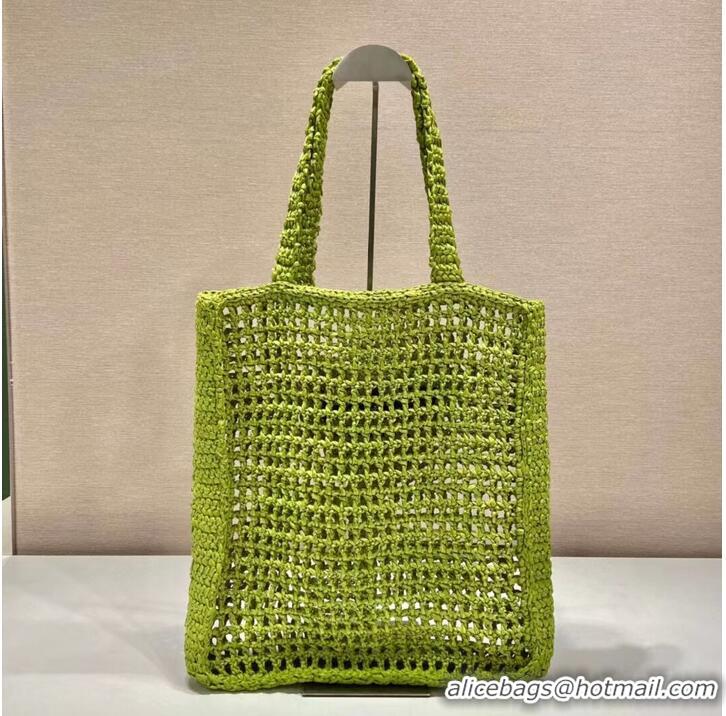 Modern Classic Prada Raffia tote bag 1CH393 Green