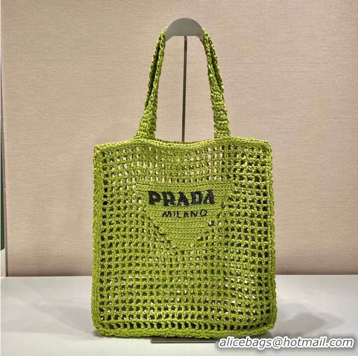 Modern Classic Prada Raffia tote bag 1CH393 Green