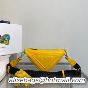 Reasonable Price Prada Padded Nappa Leather Shoulder Bag 1BH190 Yellow