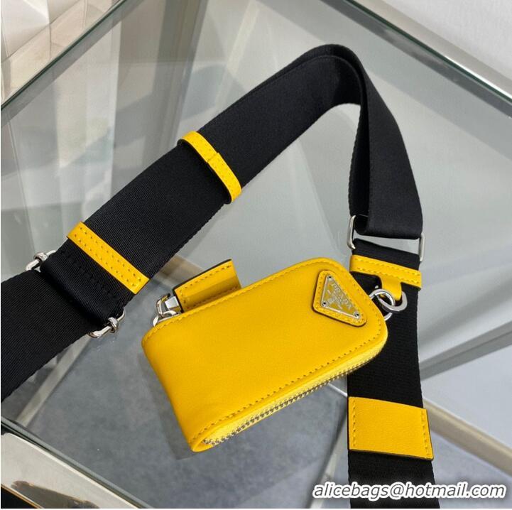 Reasonable Price Prada Padded Nappa Leather Shoulder Bag 1BH190 Yellow