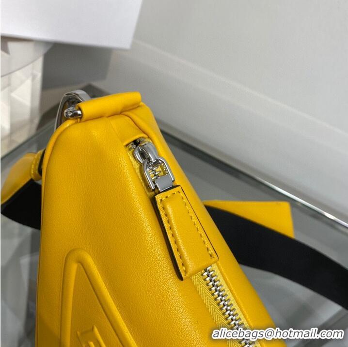 Reasonable Price Prada Padded Nappa Leather Shoulder Bag 1BH190 Yellow