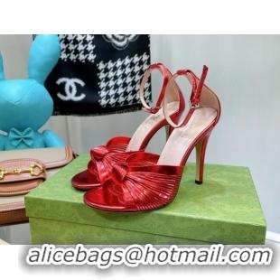 Purchase Gucci Glazed Leather Sandals 10.5cm Red 052305