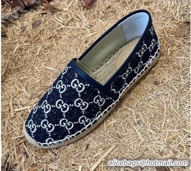 Duplicate Gucci Jacquard Denim Espadrilles Dark Blue 052306