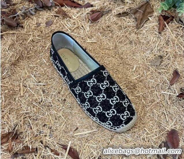 Perfect Gucci Jacquard Denim Espadrilles Black 052309