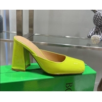 Sophisticated Bottega Veneta Patent Leather High Heel Mules 11cm Kiwi Green 032830